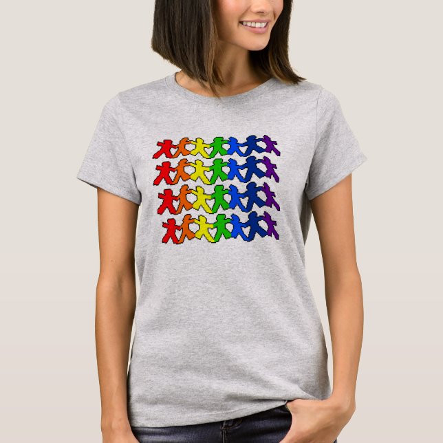Camiseta Orgullo de papel de la muñeca del arco iris (Anverso)