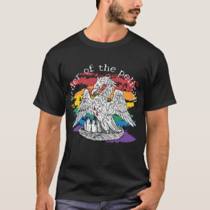 Camiseta Orgullo de Pelícano Grabado en Madera