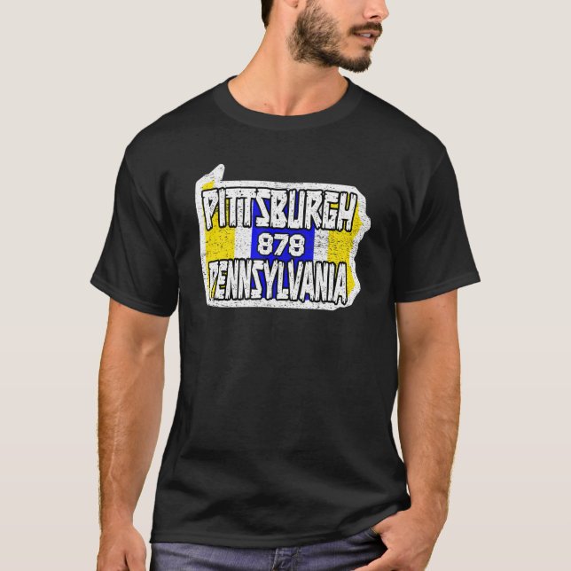 Camiseta Orgullo de Pittsburgh Pennsylvania 878 (Anverso)