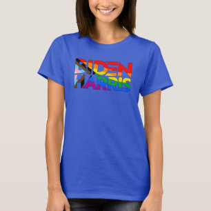 Camiseta Orgullo de progreso LGBTQ+ Biden Harris
