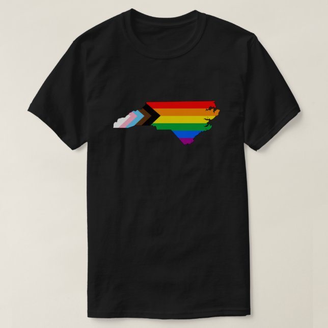 Camiseta Orgullo de progreso LGBTQ por el orgullo del estad (Diseño del anverso)