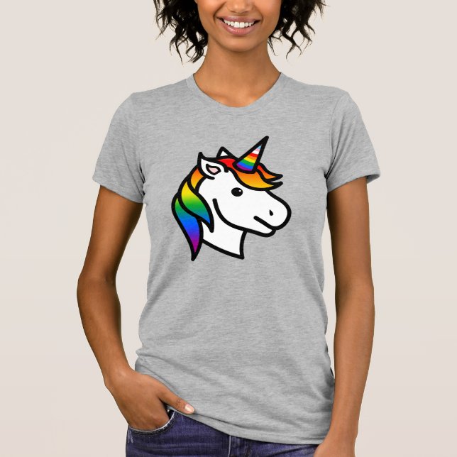 Camiseta Orgullo de progreso suave unicornio (Anverso)