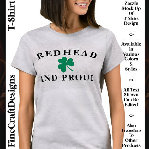 Camiseta Orgullo de Redhead, Shamrock irlandés, Personaliza
