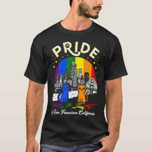 Camiseta Orgullo de San Francisco Ciudad California Gatos A