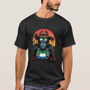 Camiseta Orgullo de Sierra Leona Gorila Atardecer Sierraleo