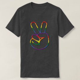 Camiseta Orgullo de signo de paz del arco iris
