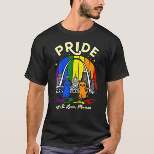 Camiseta Orgullo de St. Louis Ciudad Missouri Gatos Arcoíri