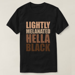 Camiseta Orgullo de tonos de piel negros con melanina liger