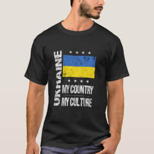 Camiseta Orgullo de Ucrania Mi País Mi Cultura Bandera Ucra