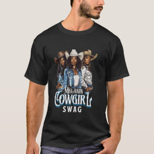 Camiseta Orgullo de vaquera melanina Historia afroamericana