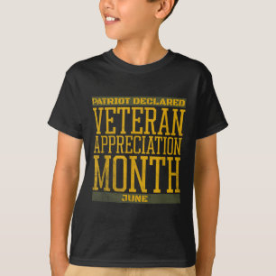 Camiseta Orgullo de veterano declarado patriota apoyo de ju