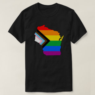 Camiseta Orgullo de Wisconsin State Pride LGBTQ Progress