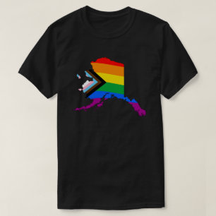 Camiseta Orgullo del Estado de Alaska LGBTQ Progreso Orgull