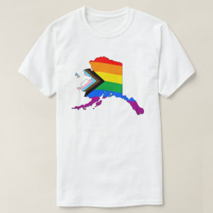 Camiseta Orgullo del Estado de Alaska LGBTQ Progreso Orgull