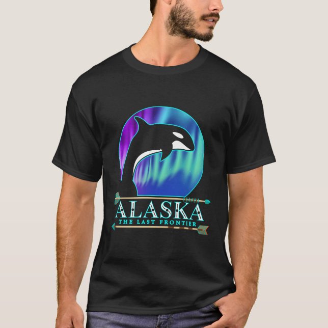 Camiseta Orgullo del estado de Alaska Luces del norte de Al (Anverso)