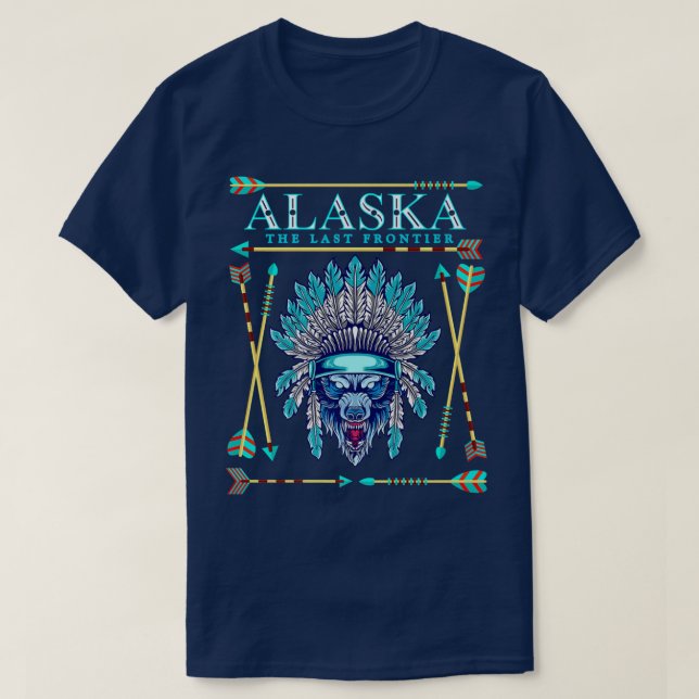 Camiseta Orgullo del estado de Alaska Luces del norte de Al (Diseño del anverso)
