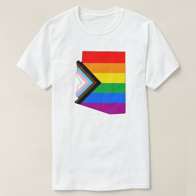Camiseta Orgullo del Estado de Arizona Progreso de Orgullo  (Diseño del anverso)