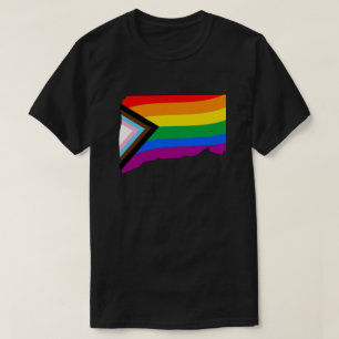 Camiseta Orgullo del Estado de Connecticut Progreso LGBTQ O