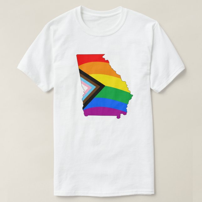Camiseta Orgullo del Estado de Georgia Progreso de Orgullo  (Diseño del anverso)