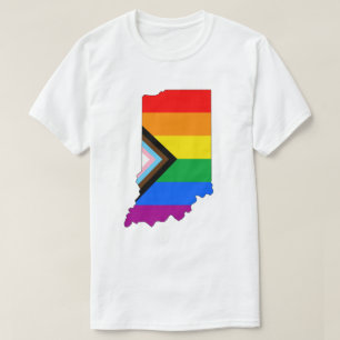 Camiseta Orgullo del Estado de Indiana LGBTQ Progreso Orgul