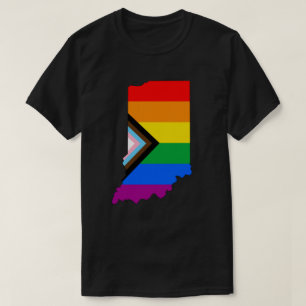 Camiseta Orgullo del Estado de Indiana LGBTQ Progreso Orgul