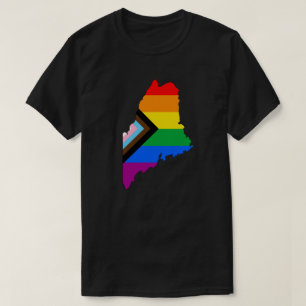 Camiseta Orgullo del estado de Maine LGBTQ Progress Pride