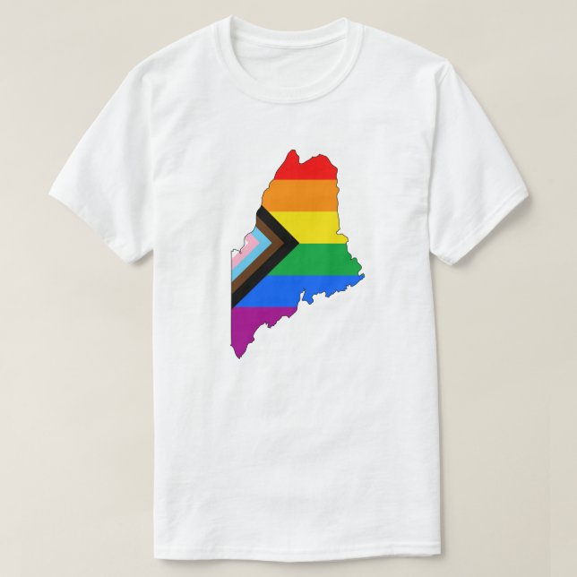 Camiseta Orgullo del Estado de Maine, Orgullo del Progreso  (Diseño del anverso)
