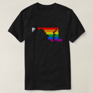 Camiseta Orgullo del Estado de Maryland LGBTQ Progreso Orgu