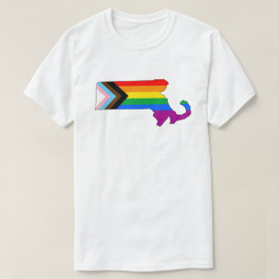 Camiseta Orgullo del Estado de Massachusetts LGBTQ Progreso