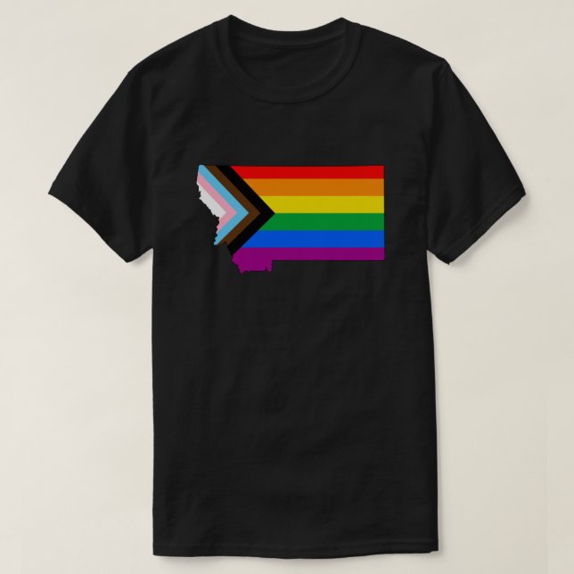 Camiseta Orgullo del Estado de Montana Progreso de Orgullo  (Diseño del anverso)