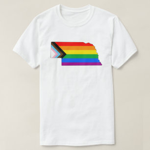 Camiseta Orgullo del Estado de Nebraska Progreso LGBTQ Orgu