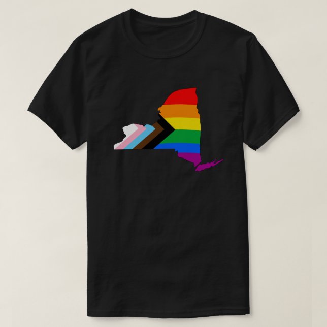 Camiseta Orgullo del Estado de Nueva York Progreso de Orgul (Diseño del anverso)