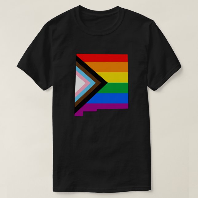 Camiseta Orgullo del Estado de Nuevo México Progreso LGBTQ  (Diseño del anverso)