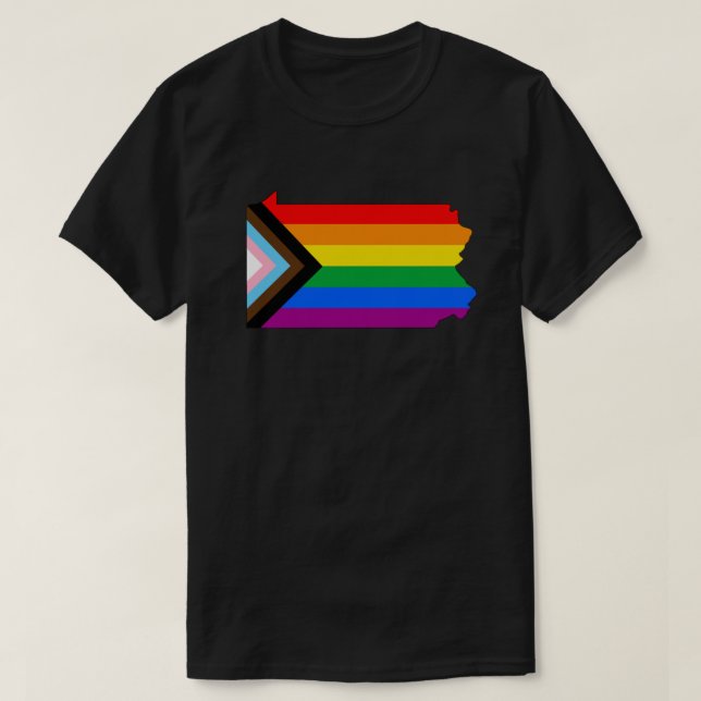 Camiseta Orgullo del Estado de Pensilvania Progreso de Orgu (Diseño del anverso)
