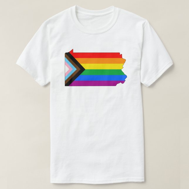 Camiseta Orgullo del Estado de Pensilvania Progreso de Orgu (Diseño del anverso)