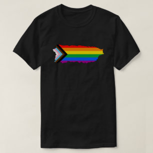 Camiseta Orgullo del Estado de Puerto Rico Progreso LGBTQ O