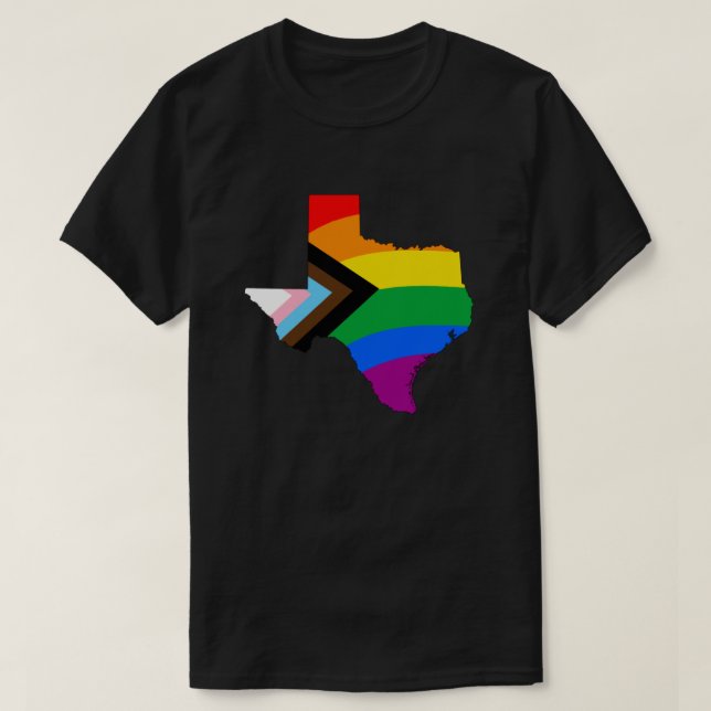 Camiseta Orgullo del Estado de Texas LGBTQ Progreso Orgullo (Diseño del anverso)
