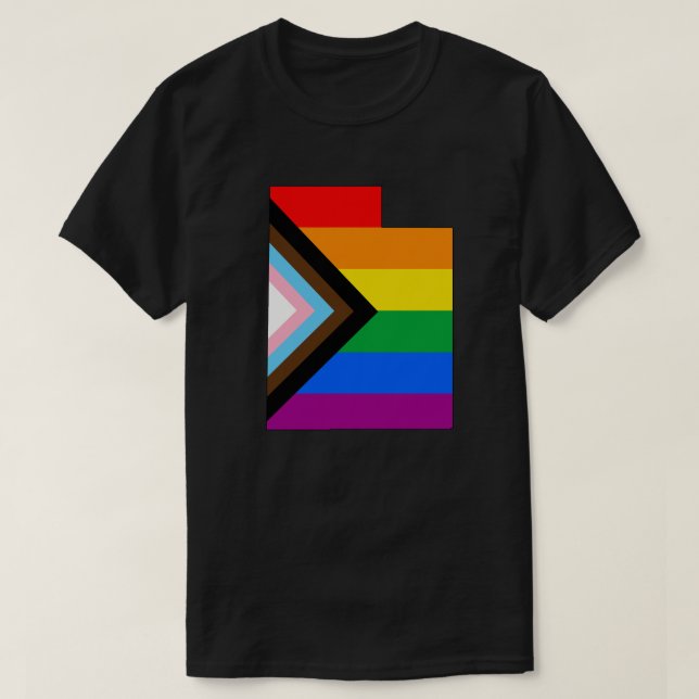 Camiseta Orgullo del Estado de Utah Progreso de Orgullo LGB (Diseño del anverso)
