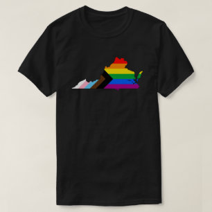 Camiseta Orgullo del estado de Virginia LGBTQ Progreso Orgu