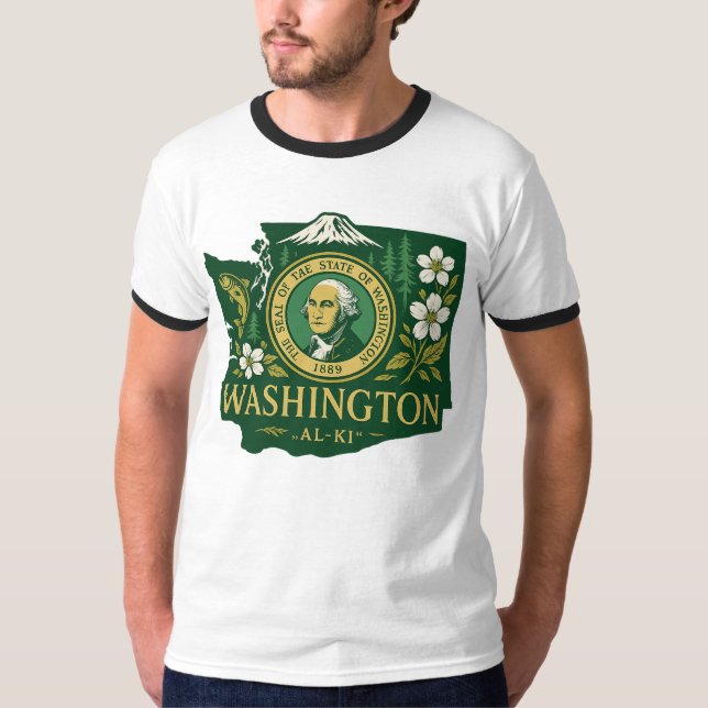 Camiseta Orgullo del estado de Washington (Anverso)
