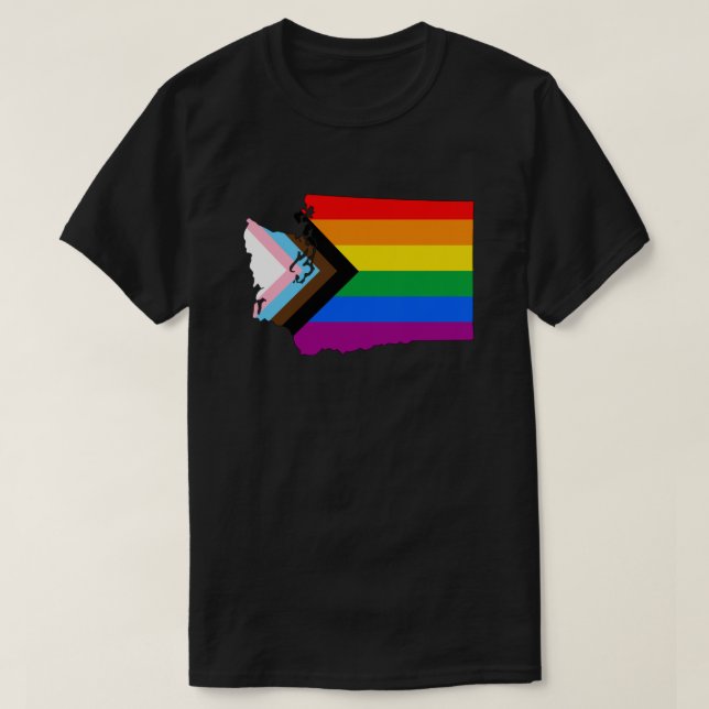 Camiseta Orgullo del Estado de Washington por el progreso L (Diseño del anverso)
