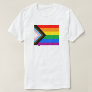 Camiseta Orgullo del Estado de Wyoming Progreso LGBTQ Orgul