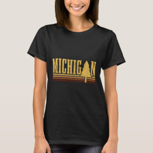 Camiseta Orgullo del estado del árbol vintage de Michigan C