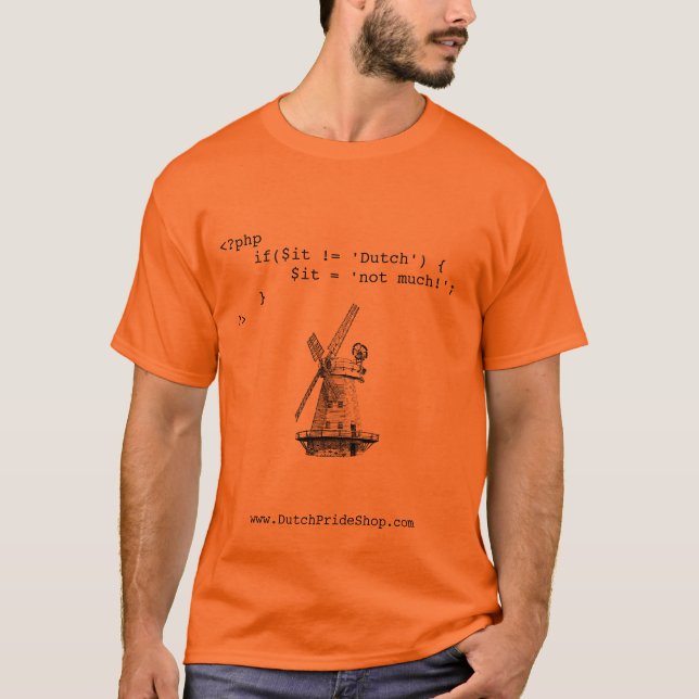 Camiseta Orgullo del holandés del friki (Anverso)