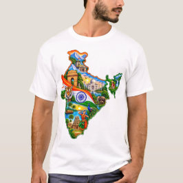 Camiseta Orgullo del mapa de la India: cultura, naturaleza 