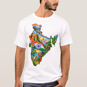 Camiseta Orgullo del mapa de la India: cultura, naturaleza