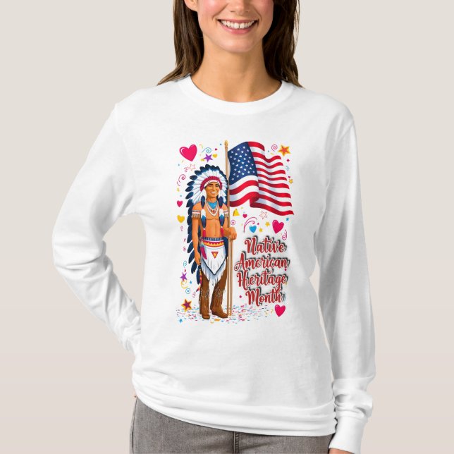 Camiseta Orgullo del Mes del Patrimonio Nativo Estadouniden (Anverso)