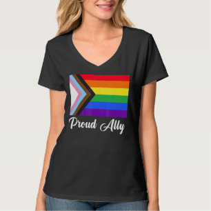 Camiseta Orgullo del Orgullo de Aliado Mes Lgbtq Bandera de