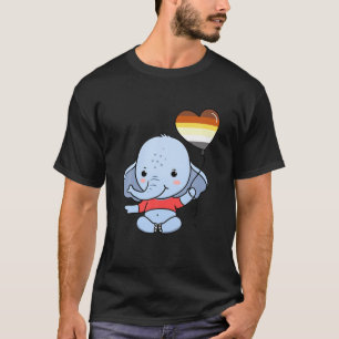 Camiseta Orgullo del oso gay con globo de corazón elefante