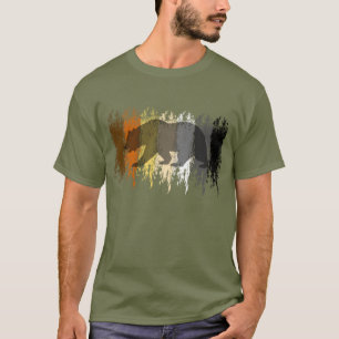 Camiseta Orgullo del oso gay en la sombra del oso grunge de